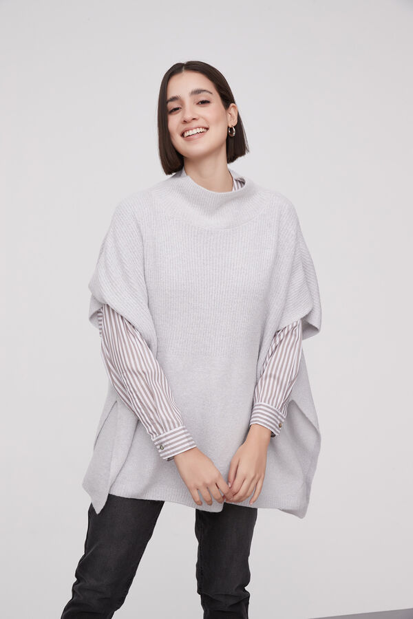 PONCHO AMELIEN GRIS MELANGE