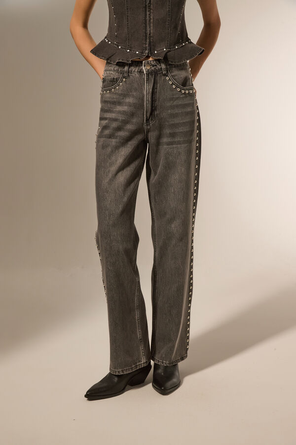 PANTALON LILIE GRIS CLARO image number null