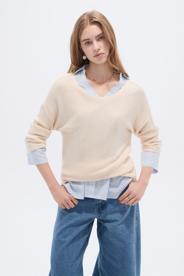SWEATER SERENITE 70607 CRUDO / NATURAL image number null