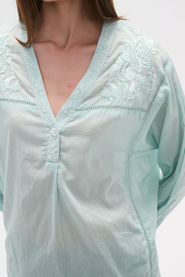 BLUSA TIFONE VERDE AGUA image number null