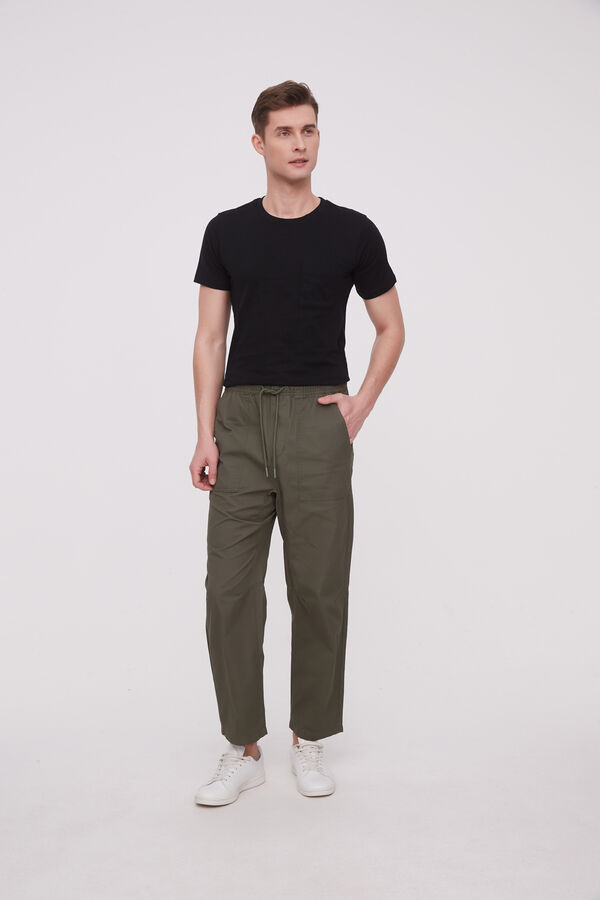 PANTALON CALVELLO VERDE OLIVA OSCURO image number null