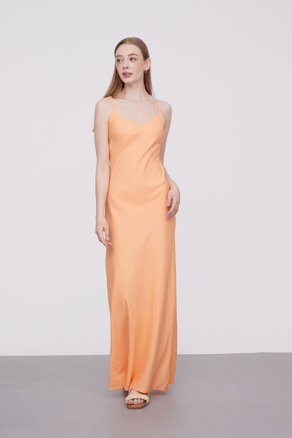 VESTIDO CAMILU NARANJA CLARO image number null