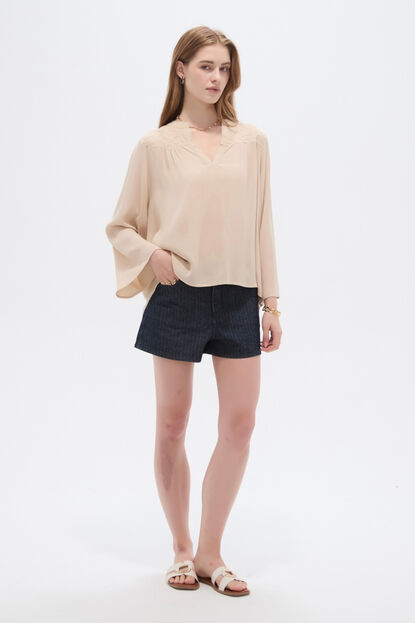 BLUSA BURSAS 70607 BEIGE image number null