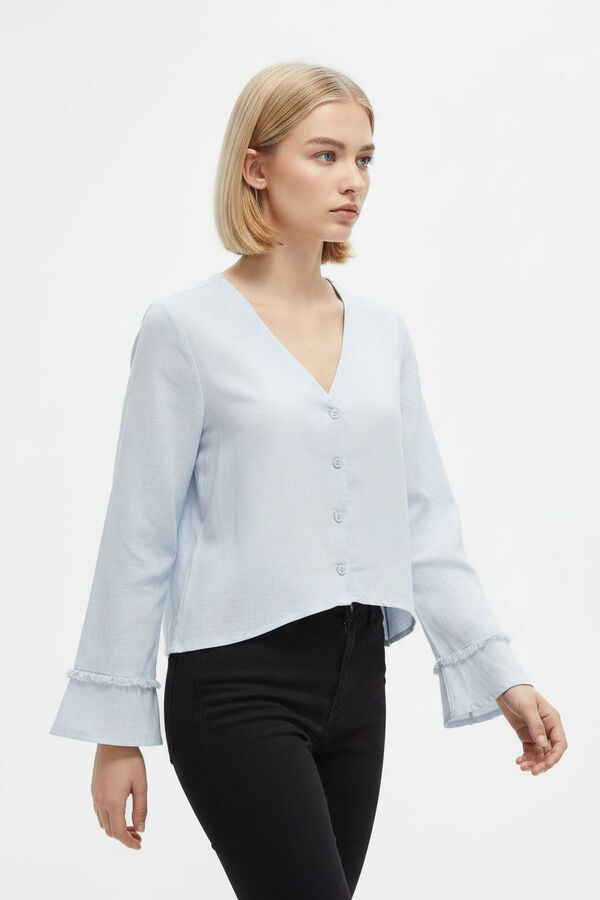 CAMISA YALVEN 70607 CELESTE CLARO image number null