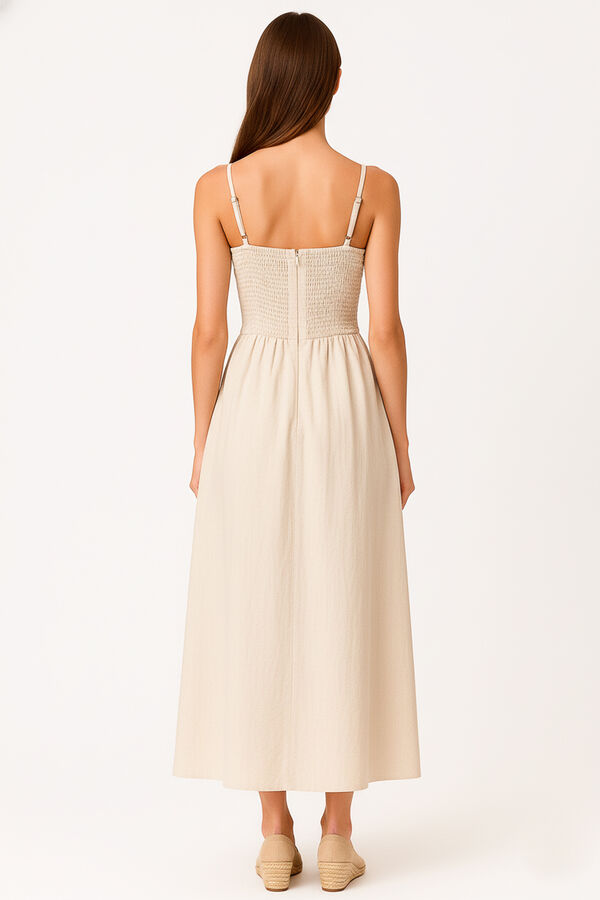 VESTIDO MIKRA MARFIL  / OFF WHITE image number null