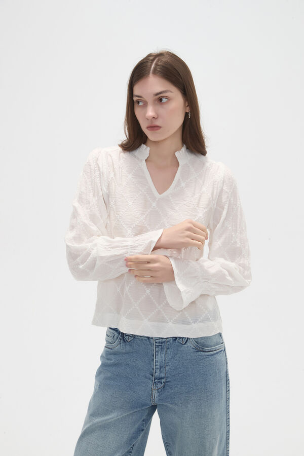 BLUSA ORYVAL MARFIL  / OFF WHITE image number null