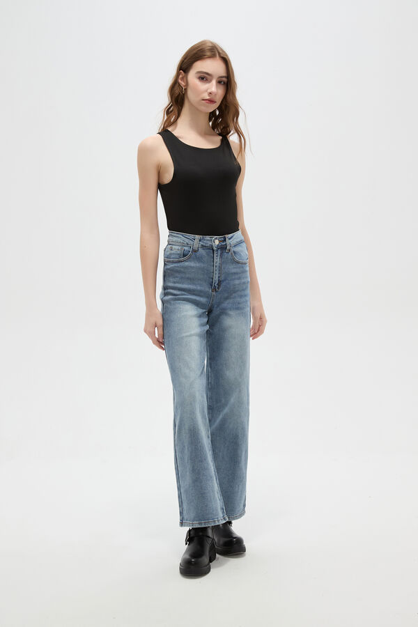 PANTALON RUBBIA AZUL CLARO image number null