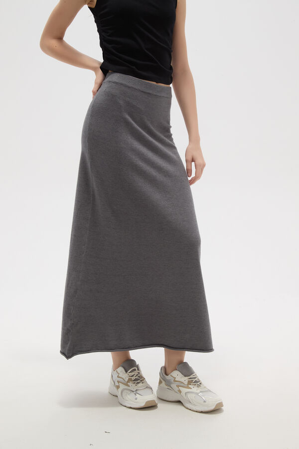 FALDA VALIRA GRIS MELANGE OSCURO image number null