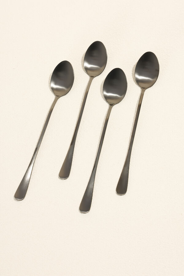 Cuchara mango largo Olivo Set 4 un. Negro COLOR UNICO image number null