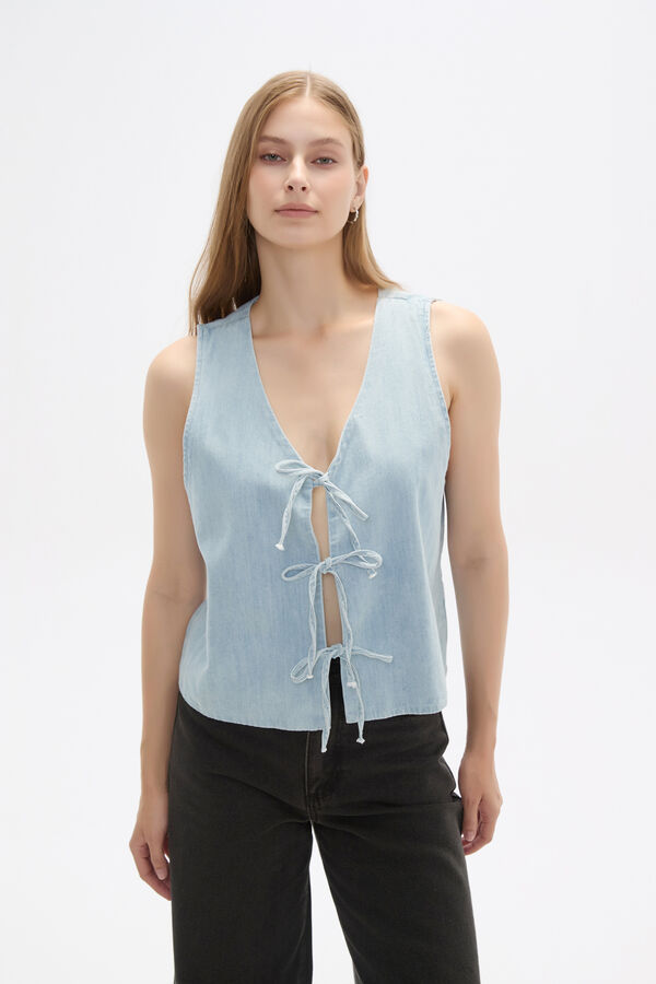 CHALECO CANDA CELESTE image number null