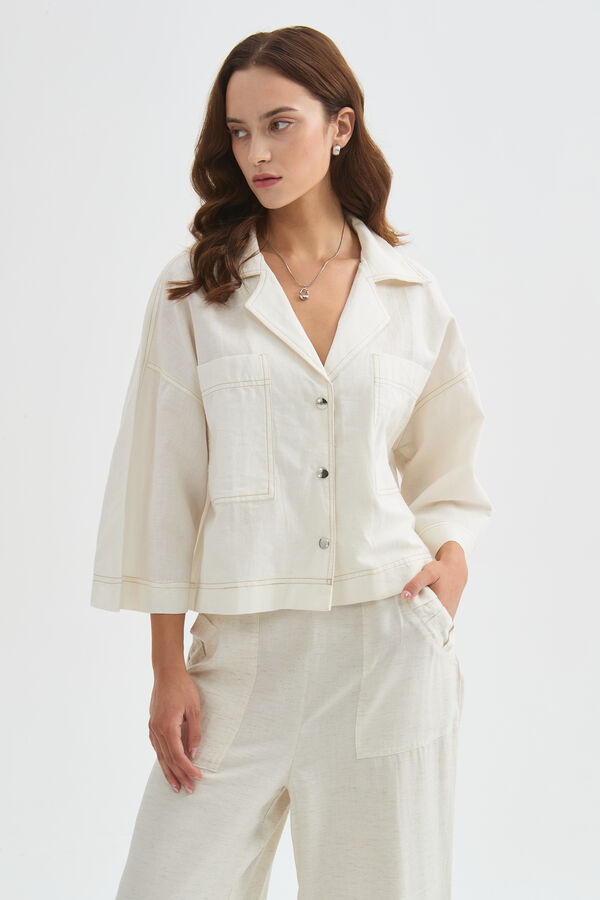 SOBRECAMISA BRELIN 70607 MARFIL  / OFF WHITE image number null