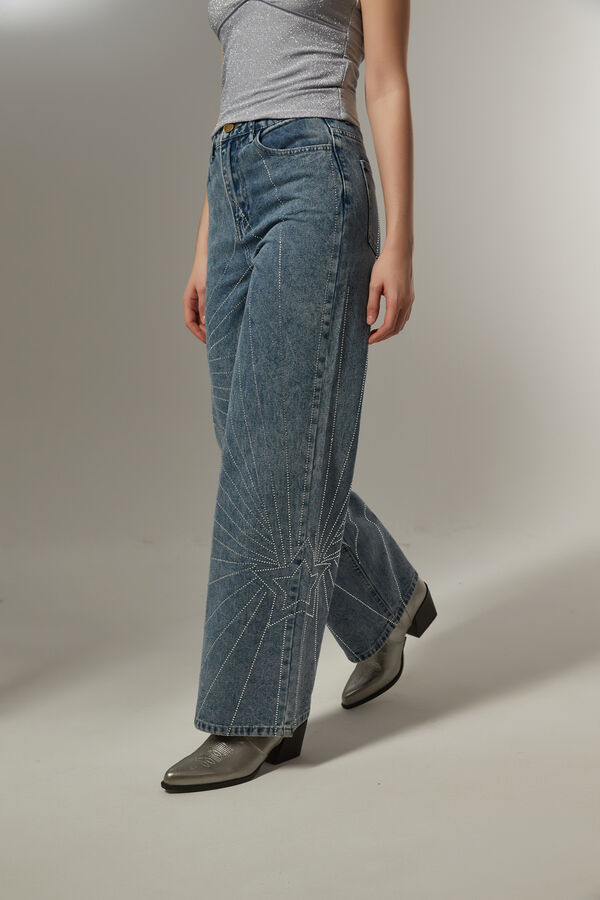 PANTALON KWAL AZUL GRISACEO image number null