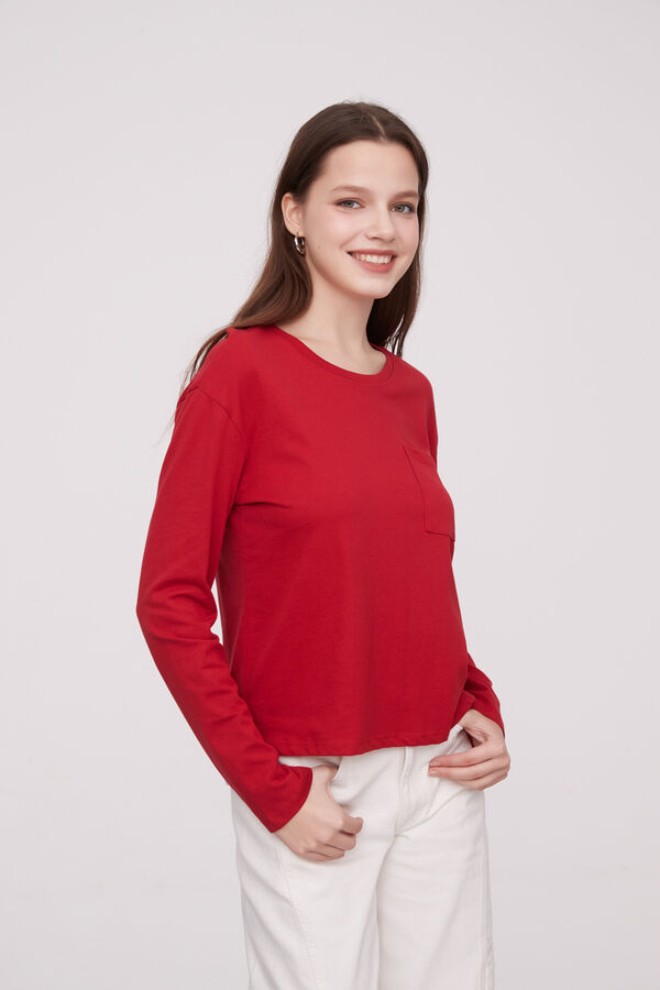 REMERA DUPLA ROJO OSCURO
