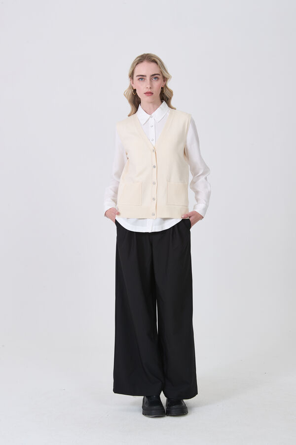 CHALECO TEBAL CRUDO / NATURAL image number null