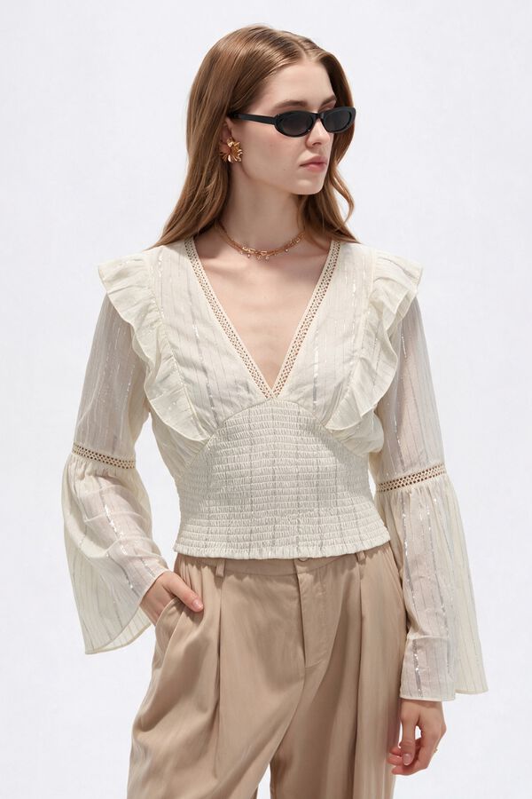 BLUSA JUJOX 70809 MARFIL  / OFF WHITE image number null