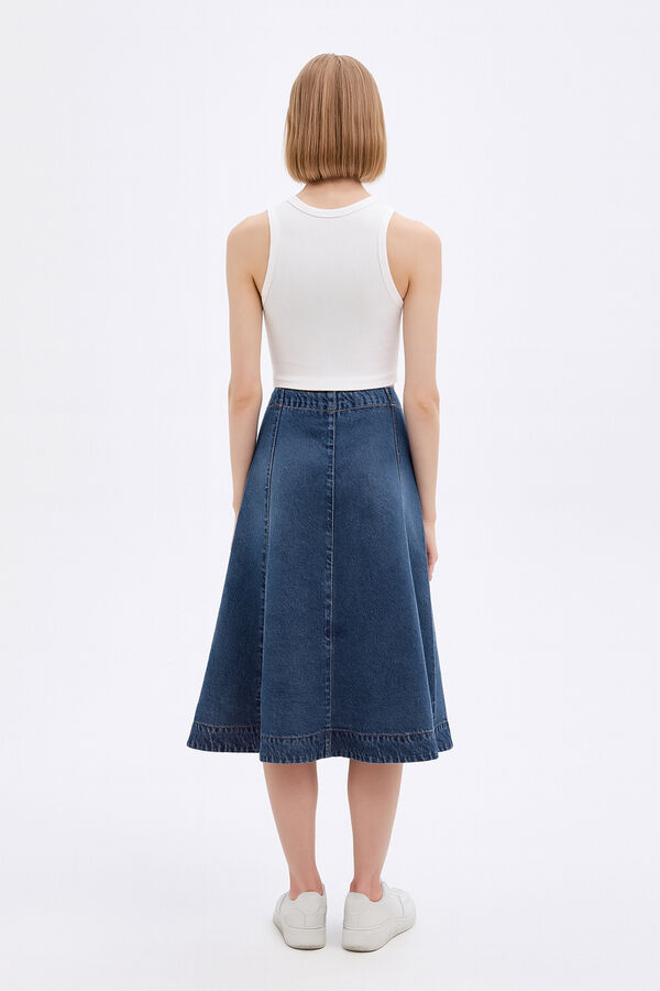 FALDA AUNIN AZUL MEDIO image number null
