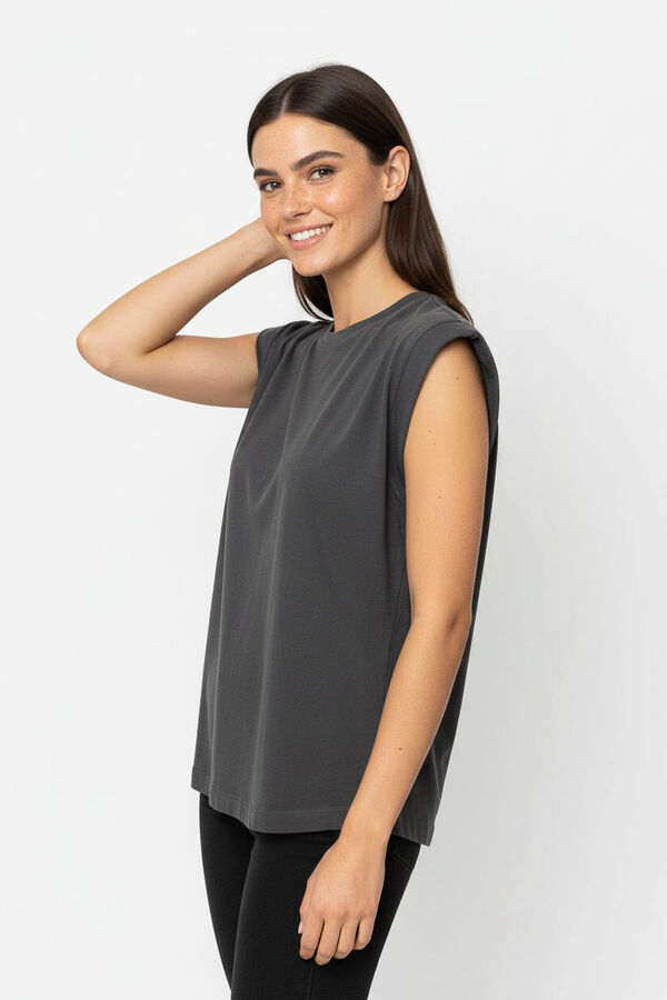 REMERA ALISMA 70607 GRIS OSCURO image number null