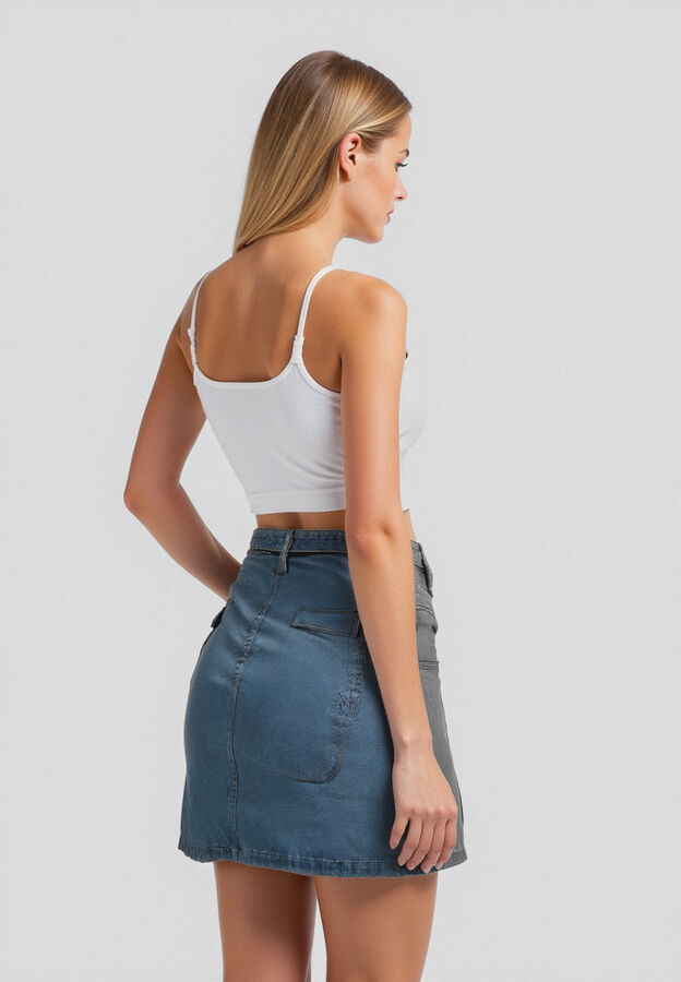 FALDA CAMBURI AZUL GRISACEO image number null