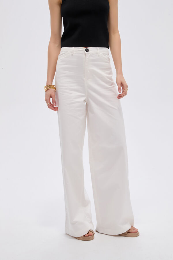PANTALON AYSEN 70607 MARFIL  / OFF WHITE image number null