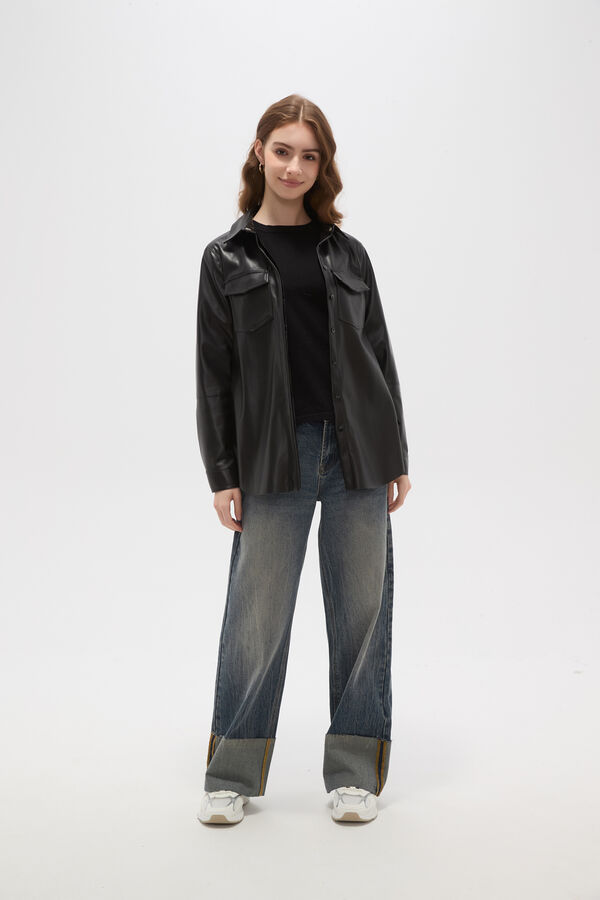 SOBRECAMISA NAWAH NEGRO image number null