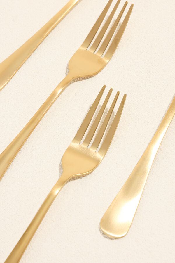 Tenedor Olivo Set 4 un. dorado COLOR UNICO image number null