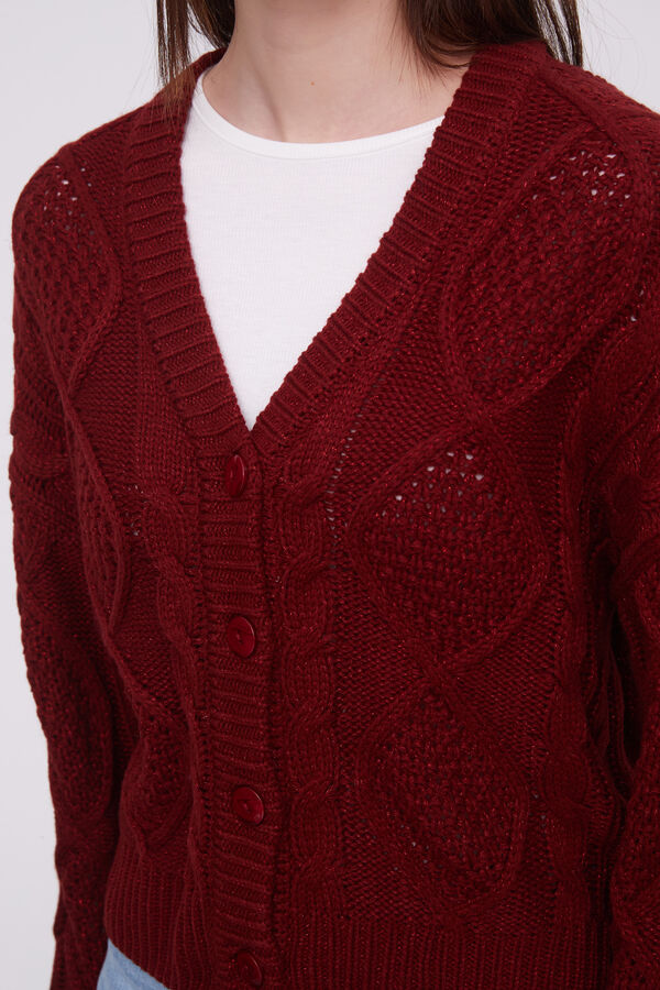 CARDIGAN BARTO BORDEAUX image number null