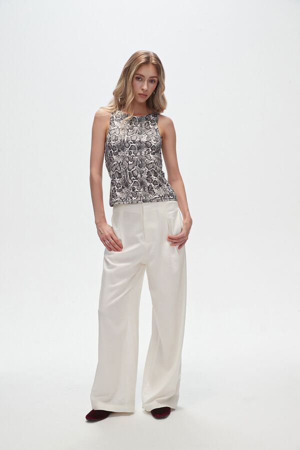 PANTALON ROVI MARFIL  / OFF WHITE image number null