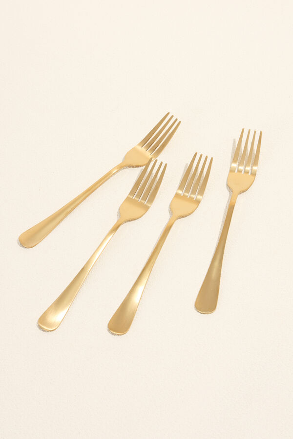 Tenedor Olivo Set 4 un. dorado COLOR UNICO image number null