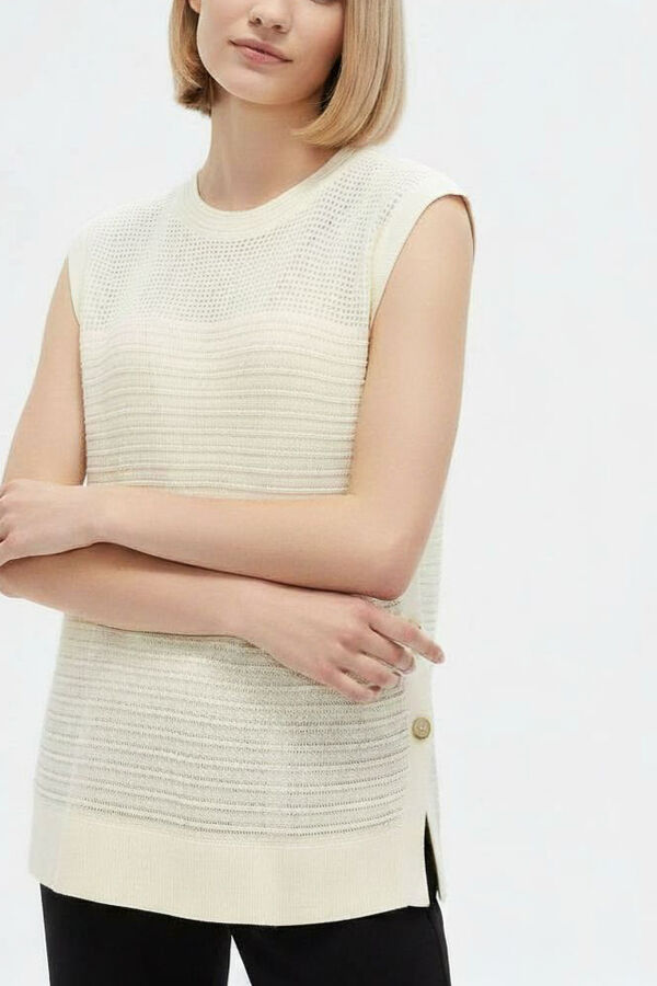 CHALECO GIUSENO 70809 MARFIL  / OFF WHITE image number null