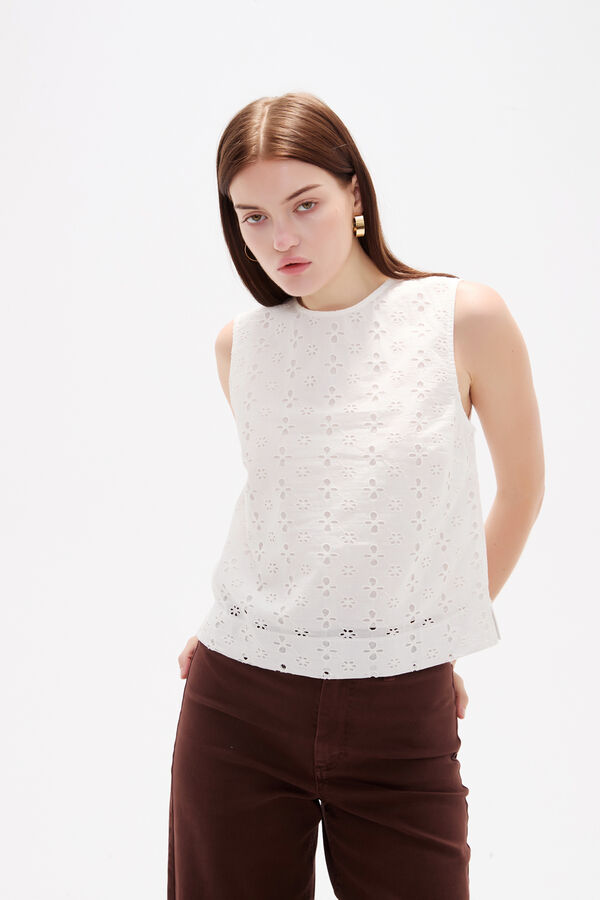 BLUSA RILIO MARFIL  / OFF WHITE image number null