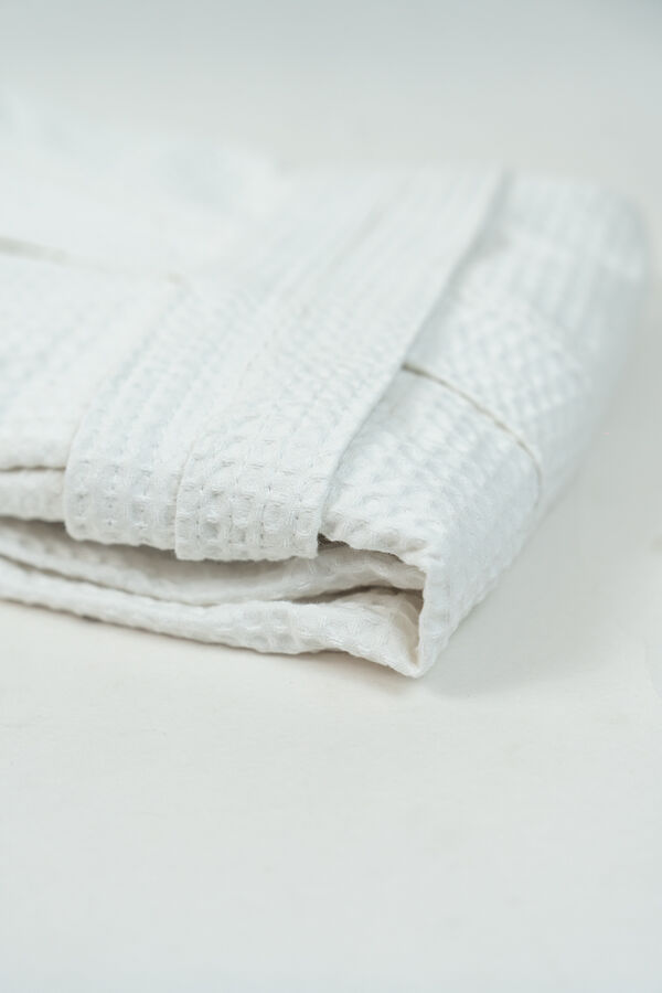Bata de Baño Wafle BLANCO image number null