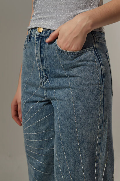 PANTALON KWAL AZUL GRISACEO image number null