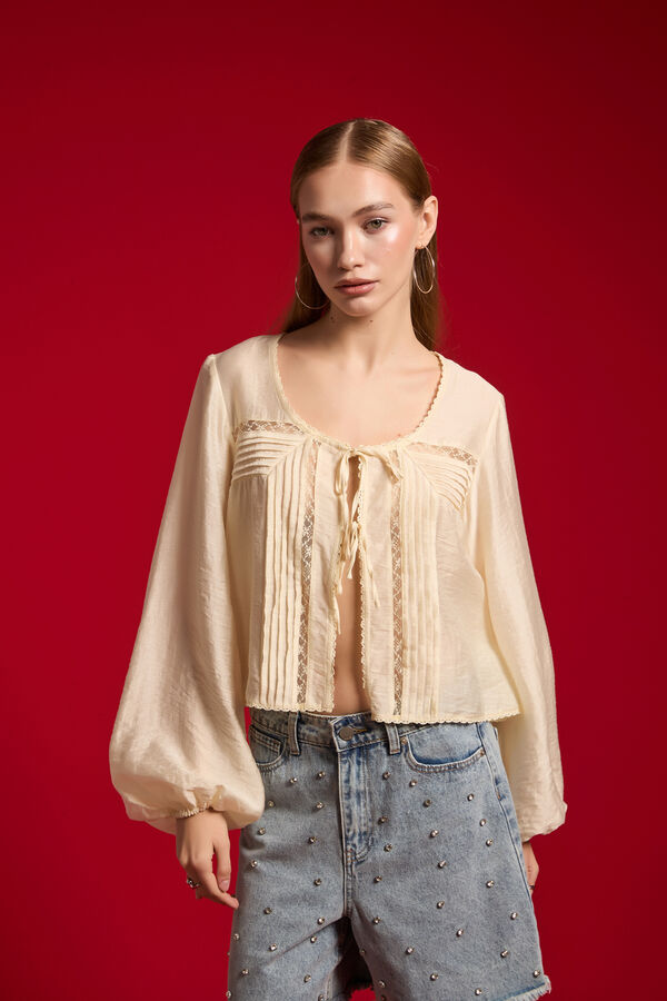 BLUSA ILARI 70607 CRUDO / NATURAL image number null