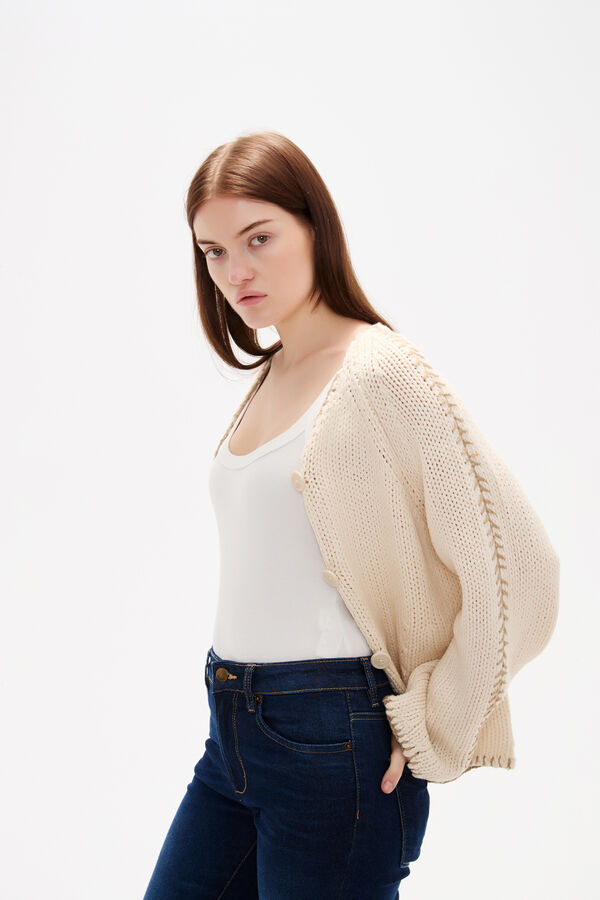 CARDIGAN GARENE CRUDO / NATURAL image number null