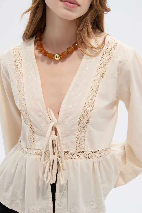 BLUSA EVRIN 70607 CRUDO / NATURAL image number null