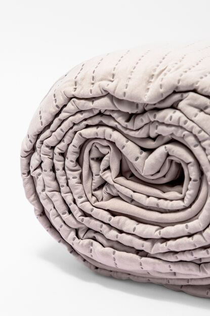 Cubrecama 1 Plaza Microfibra WASHED GRIS image number null