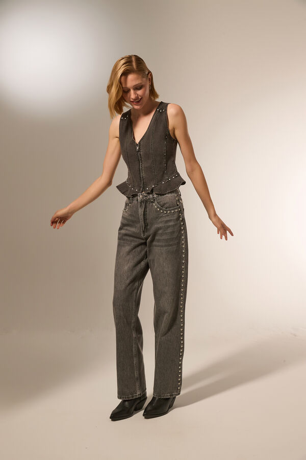PANTALON LILIE GRIS CLARO image number null