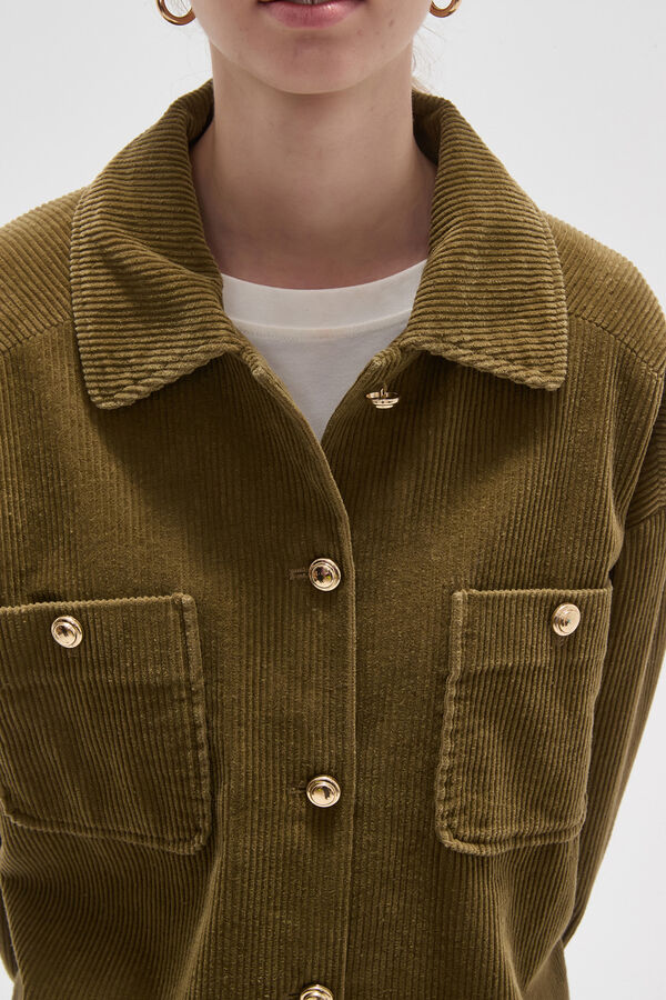 SOBRECAMISA TAMIA VERDE OLIVA OSCURO image number null
