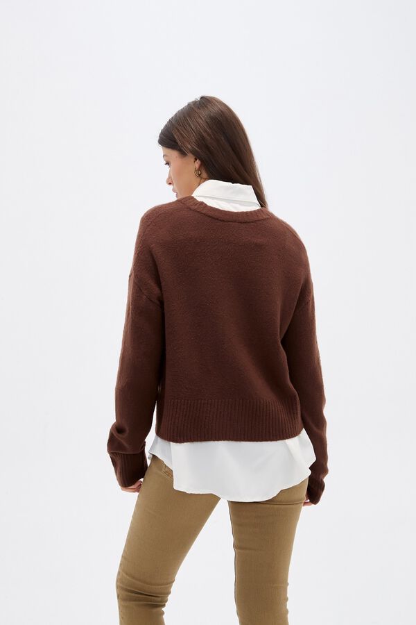 CARDIGAN AELVOS CHOCOLATE image number null