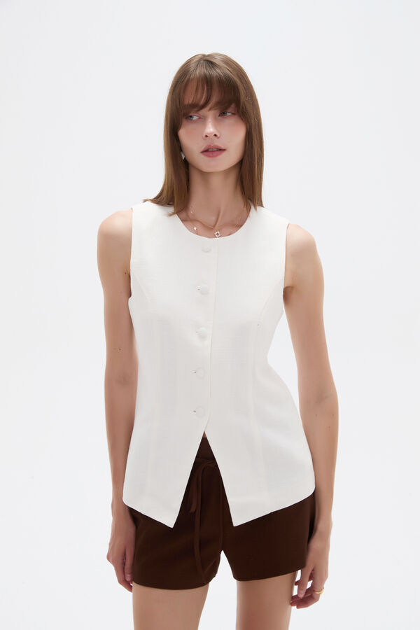 CHALECO PAULIN 70809 MARFIL  / OFF WHITE image number null