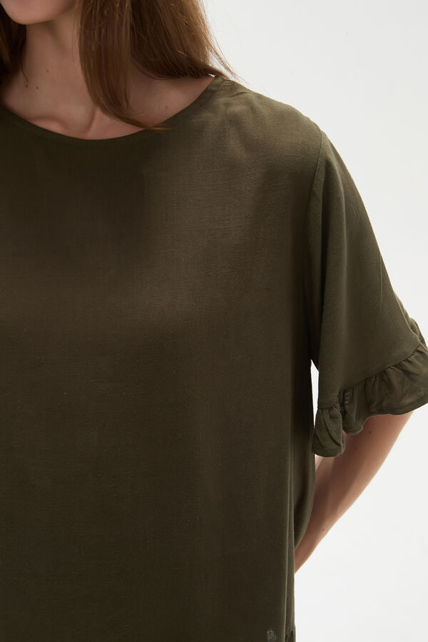 BLUSA ABBAS 70607 VERDE OLIVA OSCURO image number null
