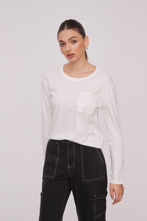 REMERA DUPLA MARFIL  / OFF WHITE image number null