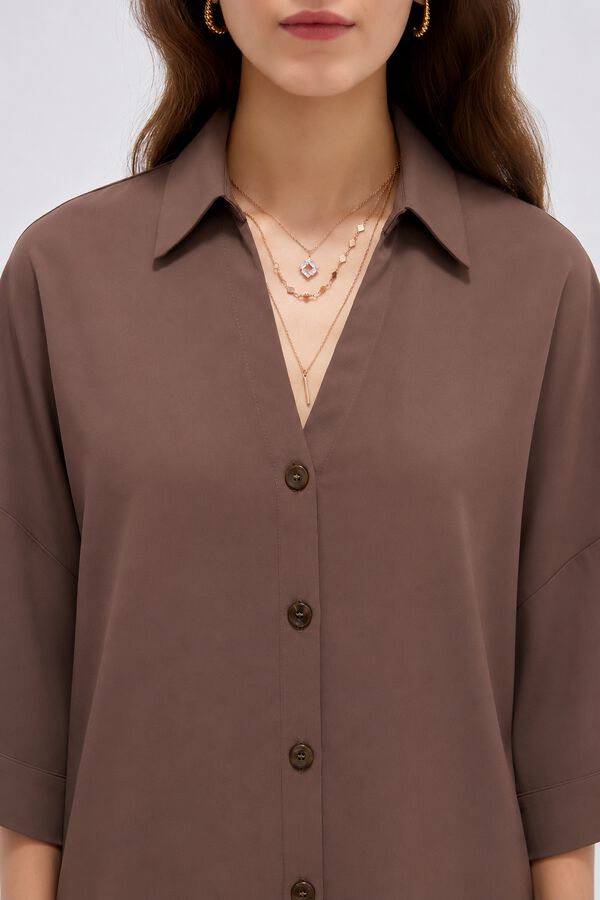 CAMISA TAREO 70809 CHOCOLATE image number null