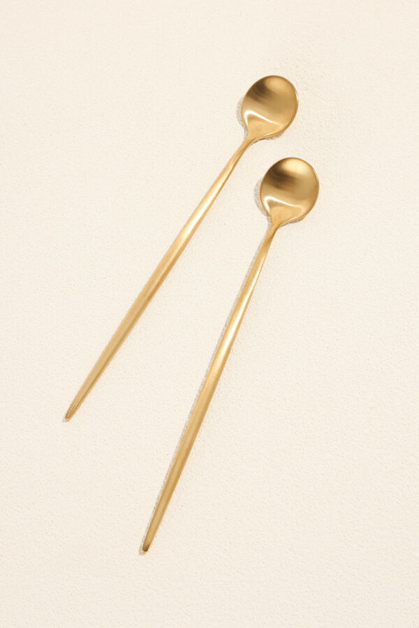 Cuchara Mango largo Fiordo, Set 2 un. Dorado COLOR UNICO image number null