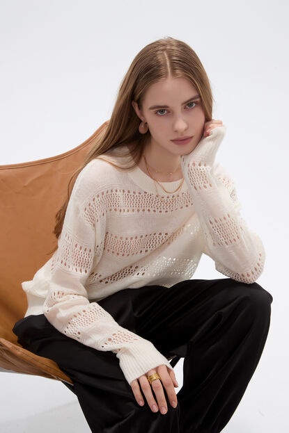 SWEATER TULOEK 70809 MARFIL  / OFF WHITE image number null