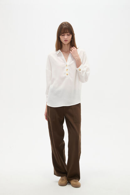 BLUSA KANSAS 70607 MARFIL  / OFF WHITE image number null