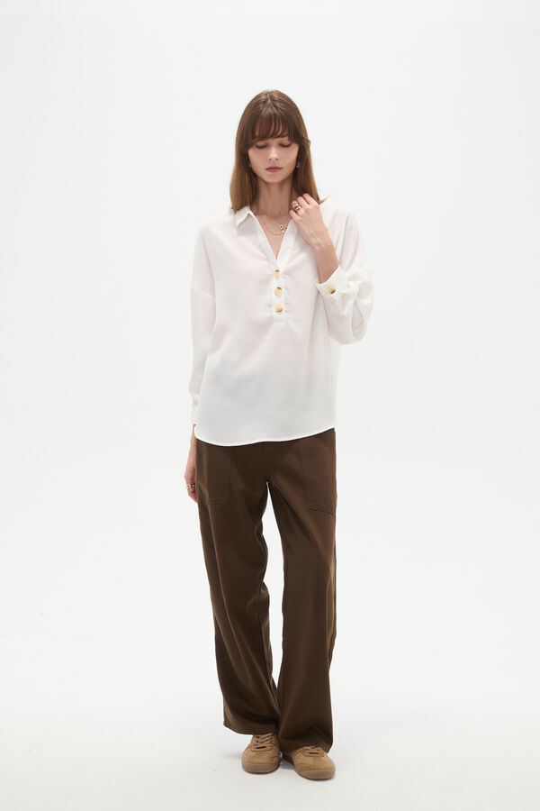 BLUSA KANSAS 70607 MARFIL  / OFF WHITE image number null