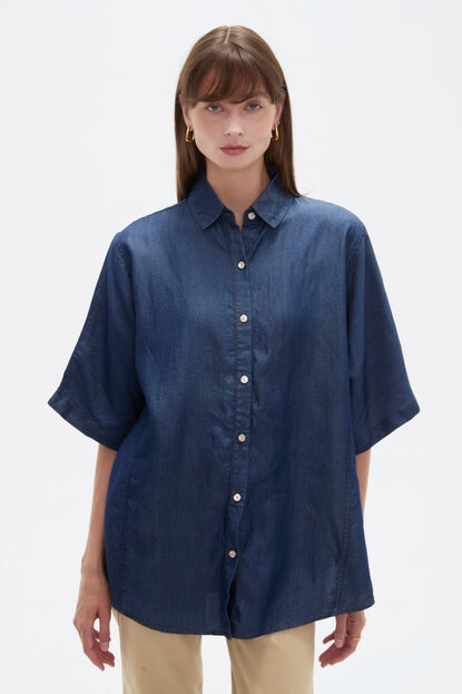 CAMISA PEZO 70607 AZUL INDIGO image number null