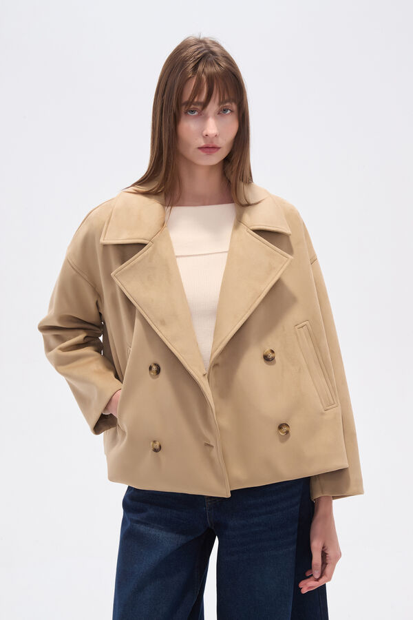 CHAQUETA YENAI BEIGE OSCURO image number null