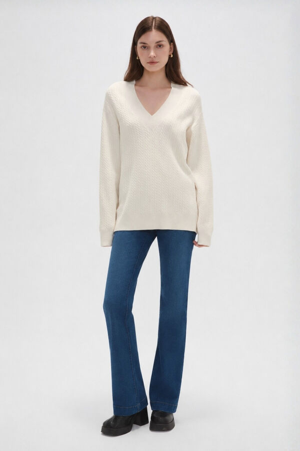 SWEATER VARSITY CRUDO / NATURAL image number null
